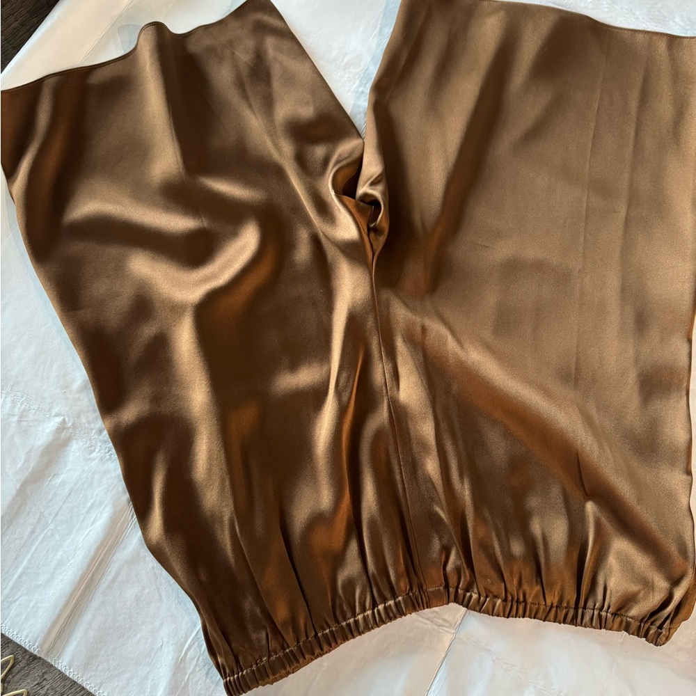 Satin Brown Pants